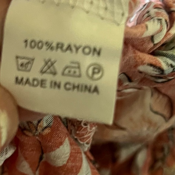 Anthro’s Jaase Boho Floral Rayon Tie Waist Midi Dress Long Sleeve Resort Size S - Picture 5 of 12